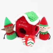 Zippy Paws Holiday Burrow Santa's Workshop